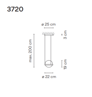Vibia PALMA 3720 suspension - 4
