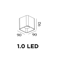 Wever & Ducre DOCUS 1.0 LED natynkowa - 3
