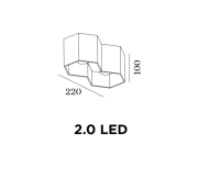 Wever & Ducre HEXO 2.0 natynkowa - 2