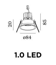 Wever & Ducre DEEP 1.0 LED wpuszczana - 2