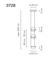 Vibia PALMA 3728 suspension - 2