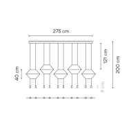 Vibia WIREFLOW LINEAL 0330 suspension  - 3