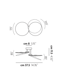 Lodes PUZZLE DOUBLE ROUND wall/ceiling - 2