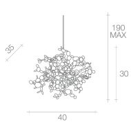 Terzani ARGENT suspension 40cm - 2