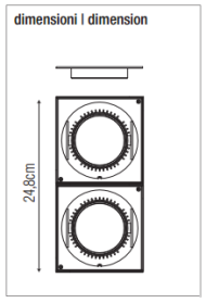PURALUCE - ORIENTE SQUARE 2modules recessed - 2