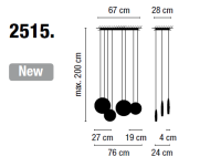 VIBIA COSMOS 2515 - kompozycja - 3