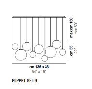 Vistosi PUPPET SP L9 wisząca - 2