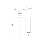 Nemo APPLIQUE À VOLET PIVOTANT PLIÉ wall - 2