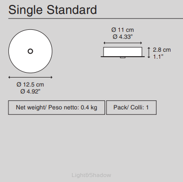 DIESEL LIVING with Lodes -  rozeta montażowa pojedyncza Single Standard