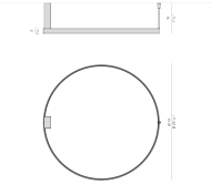 Panzeri ZERO ROUND stropowa/kinkiet - 25