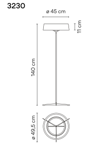 Vibia Dama podłogowa wysoka 3230 - 3