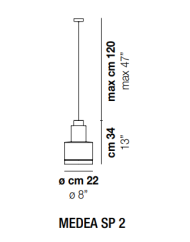 Vistosi MEDEA SP 2 wisząca - 3